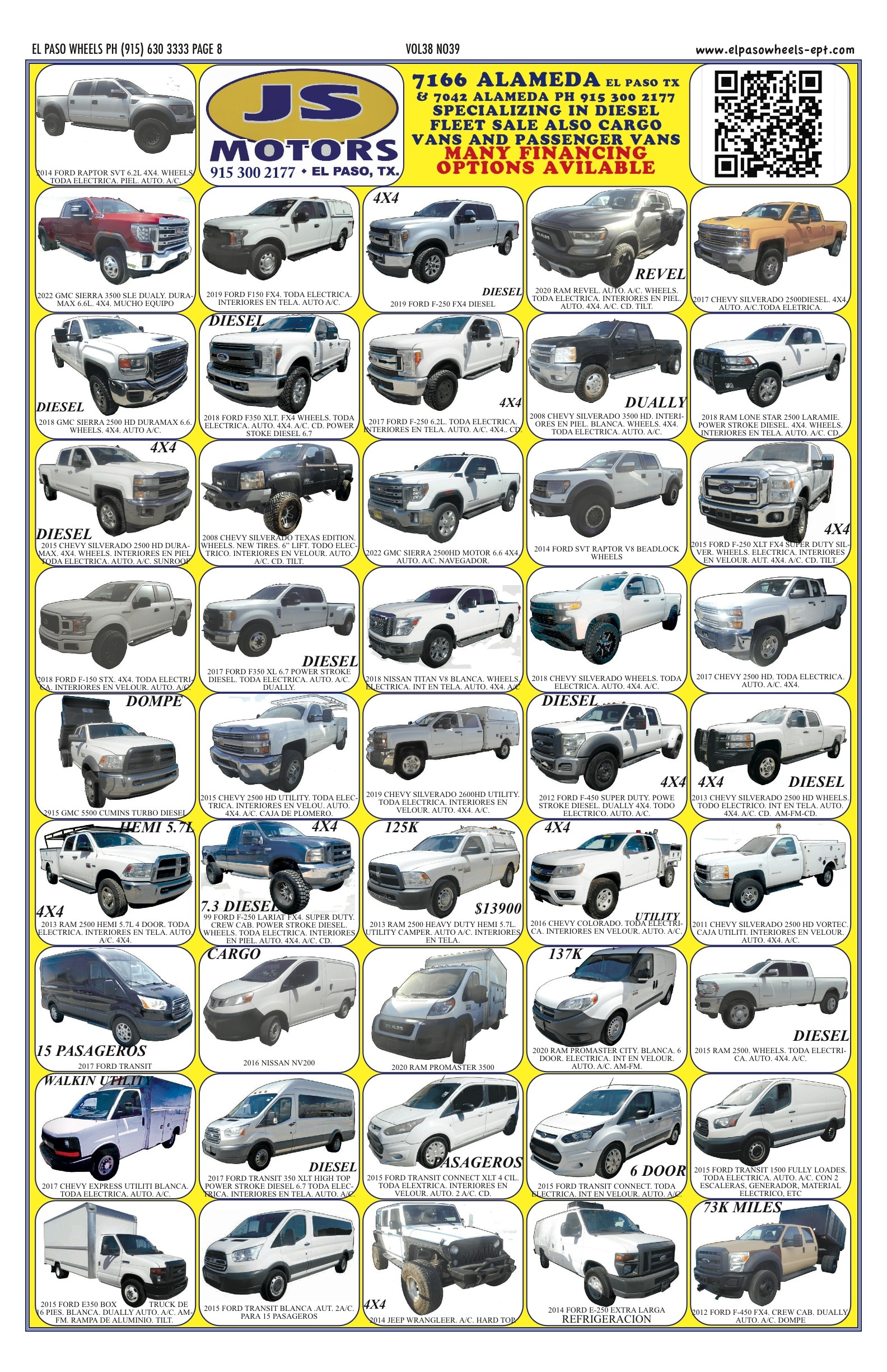 El Paso Wheels VOL38 N39 page 8 — JS Motors